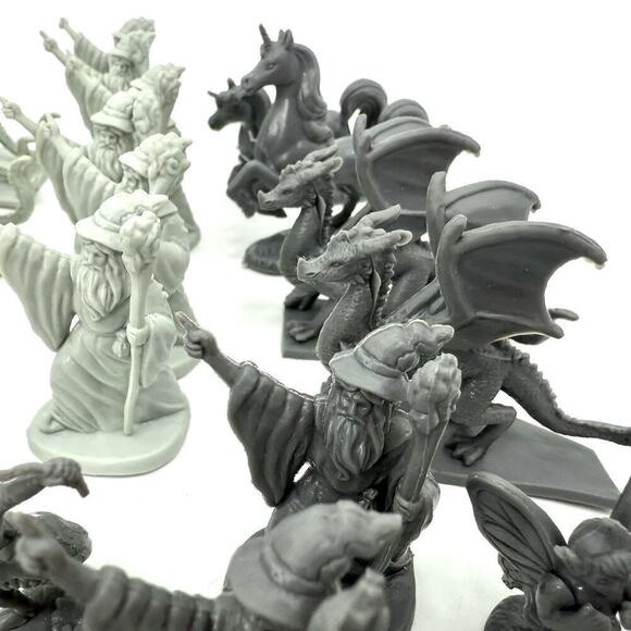 Lot Of 80 Wicked Duels Fantasy Creatures Wizards Ogres Fairies Plastic Figures - Picture 9 of 16